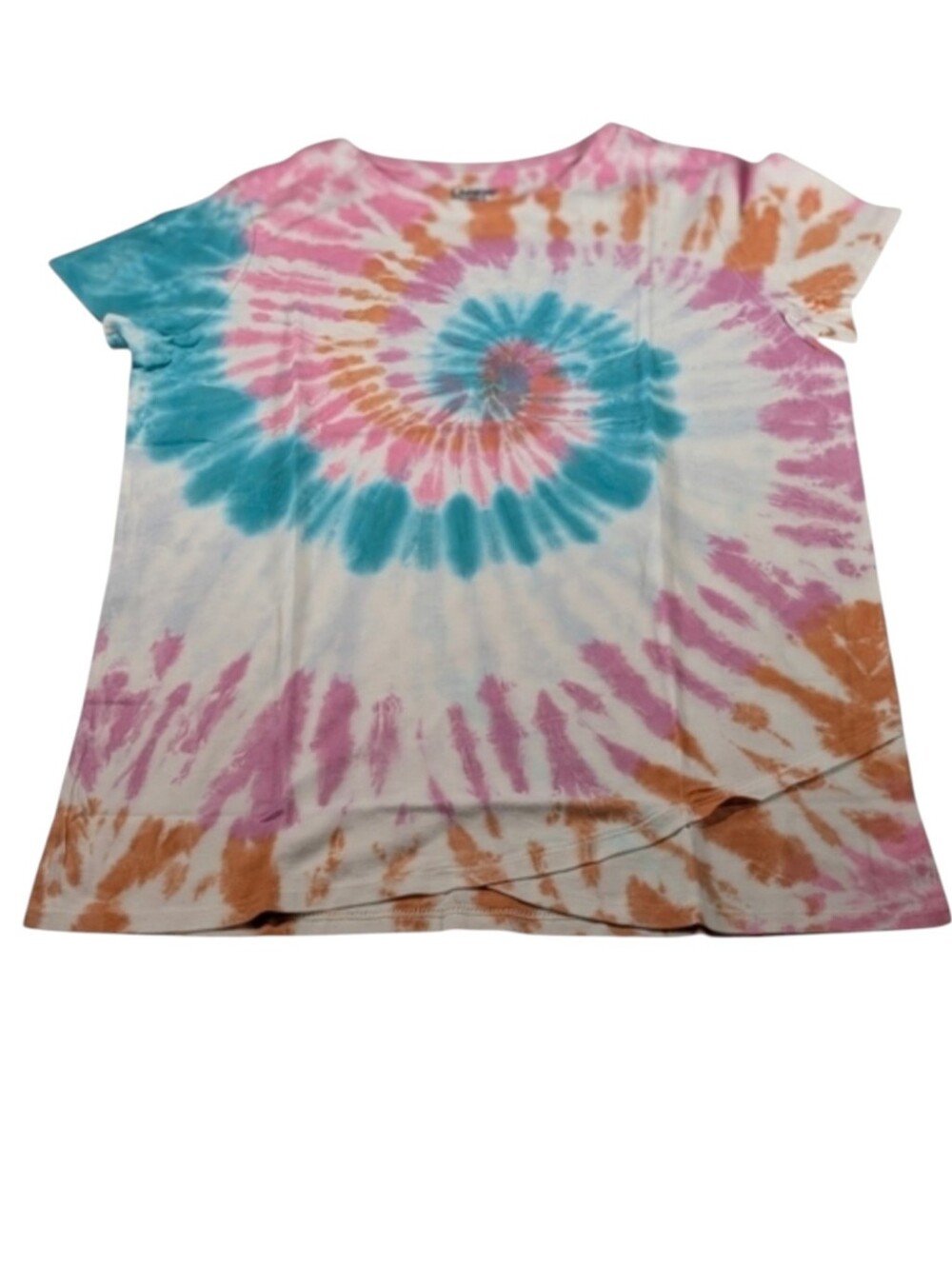 Lands' End PInk Multi Swirl Tie Dye T-Shirt Size XL